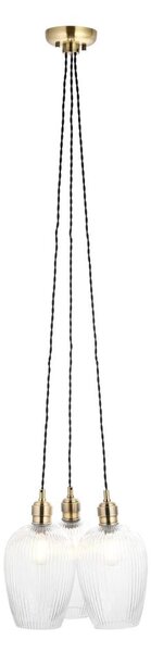 Endon 120656 - Lampadario a sospensione con cavo 3xE27/10W/230V ottone