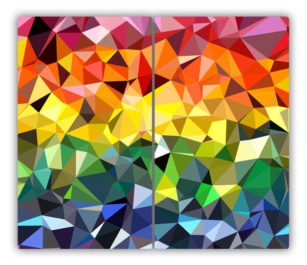 Tagliere in vetro Sfondo geometrico 60x52 cm