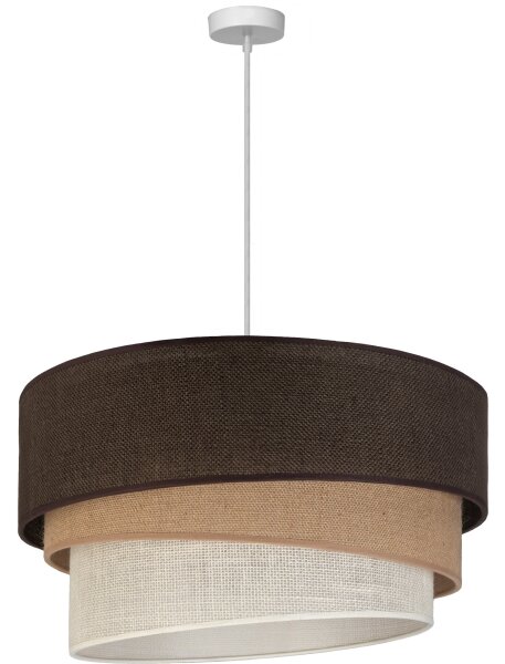 Brilagi - Lampadario a sospensione con cavo TRIO 3xE27/60W/230V diam. 60 cm marrone/beige/bianco
