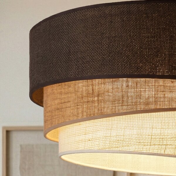 Brilagi - Lampadario a sospensione con cavo TRIO 3xE27/60W/230V diam. 60 cm marrone/beige/bianco