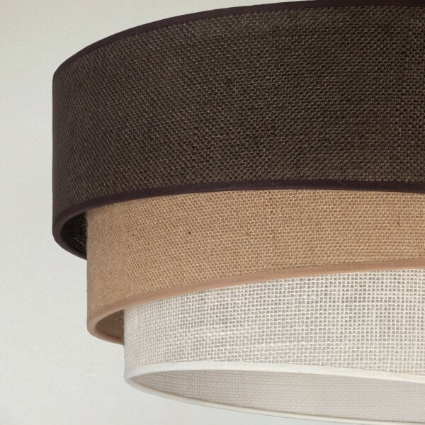 Brilagi - Lampadario a sospensione con cavo TRIO 3xE27/60W/230V diam. 60 cm marrone/beige/bianco