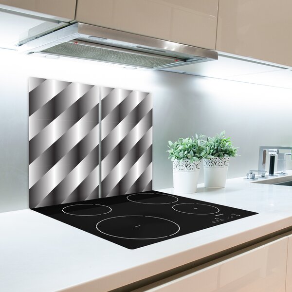 Tagliere in vetro Strisce di astrazione 60x52 cm