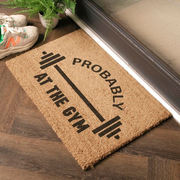 Zerbino in fibre di cocco 40x60 cm Probably At The Gym – Artsy Doormats