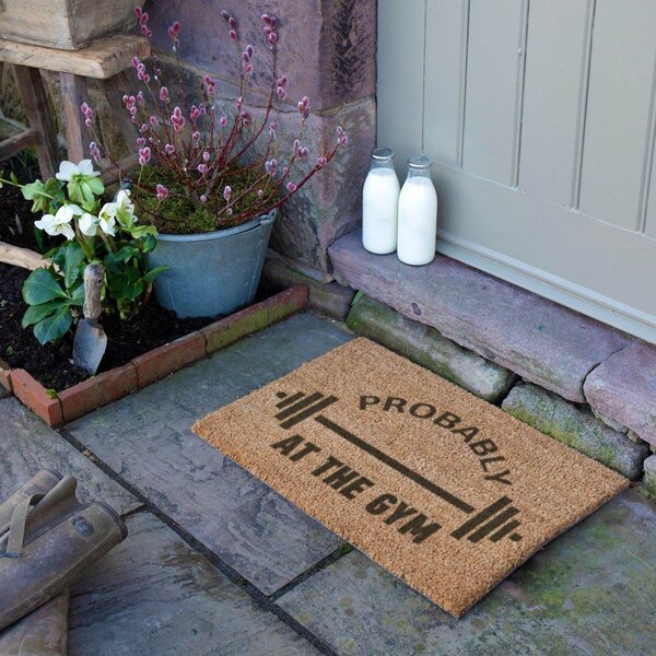 Zerbino in fibre di cocco 40x60 cm Probably At The Gym – Artsy Doormats