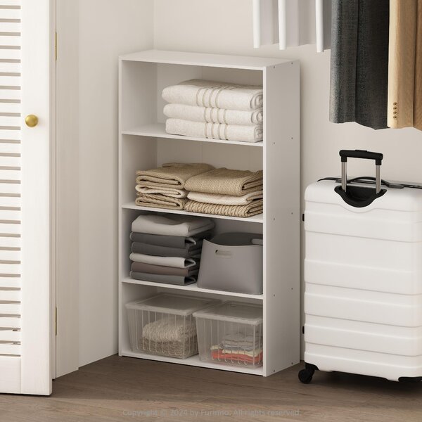 Organizzatore e contenitore per armadi Furinno, modello Reed, con 4 ripiani