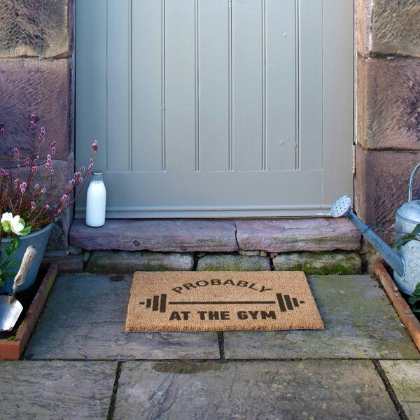 Zerbino in fibre di cocco 40x60 cm Probably At The Gym – Artsy Doormats