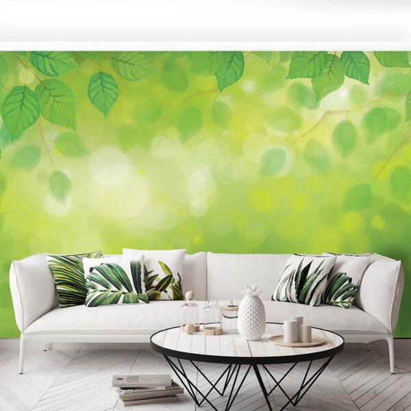 Carta da parati Foglie verdi 104x70 cm