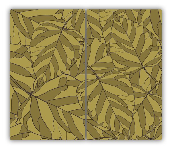 Tagliere in vetro Foglie 60x52 cm