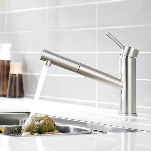 Rubinetto da cucina con alta pressione, estensibile, con tubo doccia da 38 cm