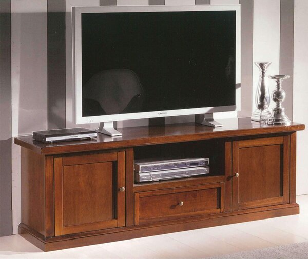 CLAYTON - mobile porta tv in legno massello cm 45 x 160 x 56 h