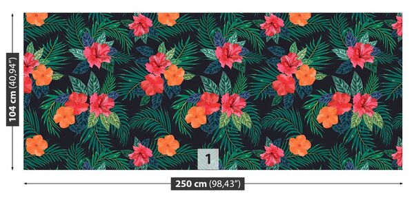 Carta da parati Fiori tropicali 104x70 cm