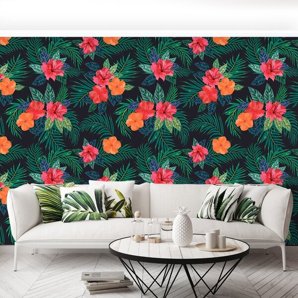 Carta da parati Fiori tropicali 104x70 cm