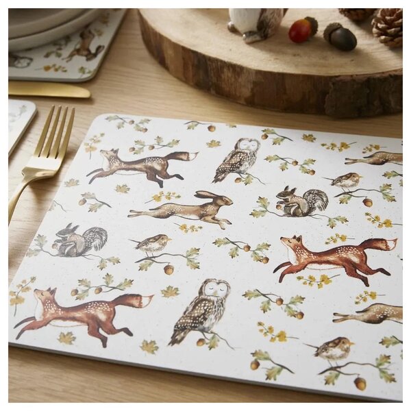 Tovagliette in set in sughero 4 pz 21x29 cm Forest Fable – Cooksmart ®