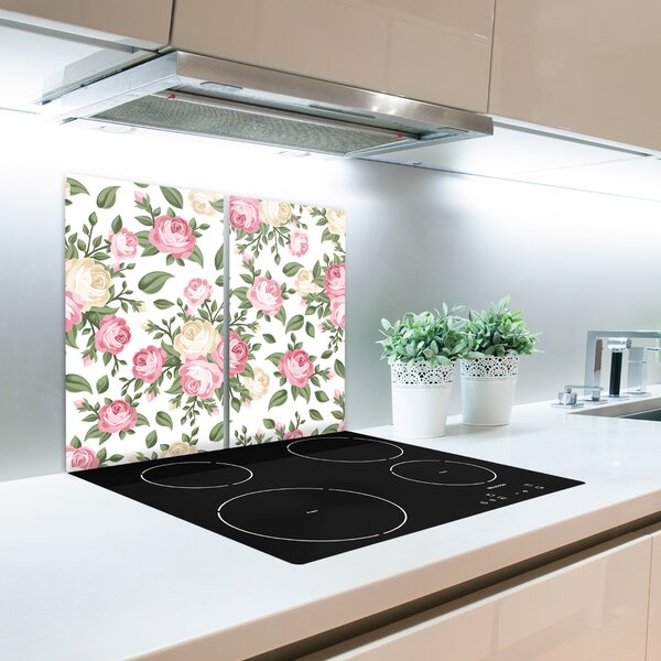 Tagliere in vetro temperato Rose 60x52 cm