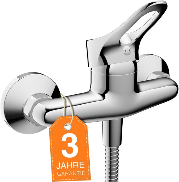 Miscelatore per lavabo, accessori per il bagno con scarico e finitura cromata