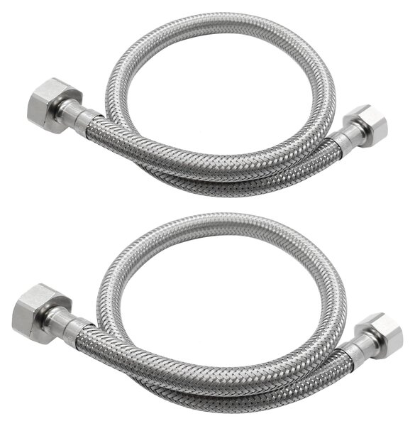 Rubinetto per lavabo con tubo flessibile, attacco 1/2 pollice x 3/8 pollice, lunghezza 500 mm