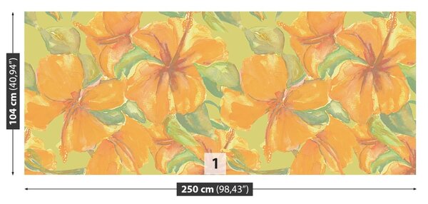 Carta da parati Ibisco giallo 104x70 cm