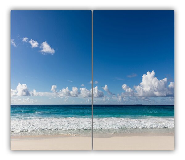 Tagliere in vetro Seychelles Beach 60x52 cm