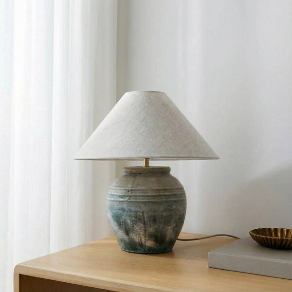 Lampada da tavolo Thalorin Lucande, Marrone / Ruggine, Soggiorno / Sala da pranzo, Ceramica, Scandinavo, Lampada da tavolo
