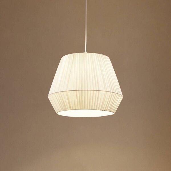 Lampada a sospensione Vitore Lindby, dimmerabile, Bianco / Opale, Soggiorno / Sala da pranzo, Tessuto / Stoffa / Seta, Scandinavo, Lampada a sospensione