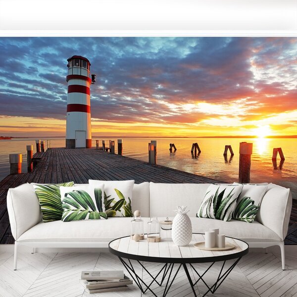 Carta da parati Lago Lighthouse 104x70 cm