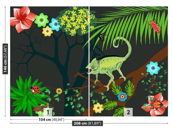 Carta da parati Camaleonte 104x70 cm