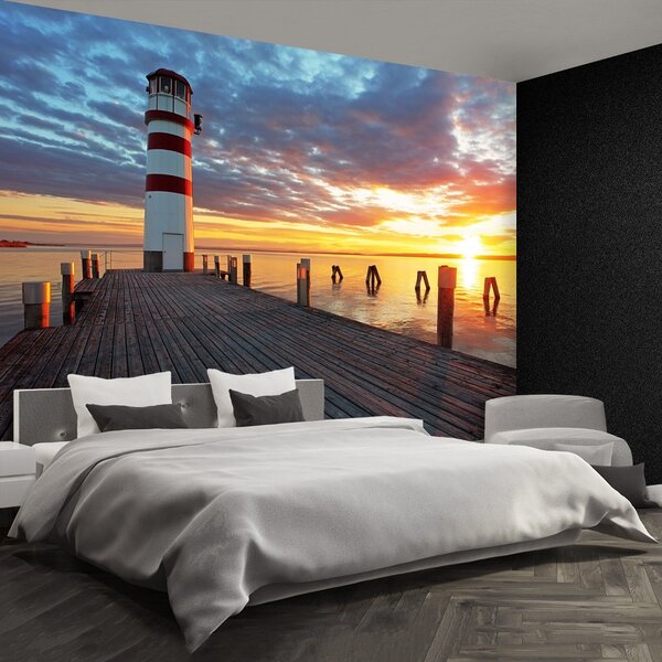 Carta da parati Lago Lighthouse 104x70 cm