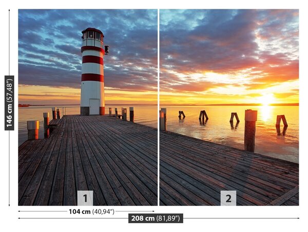 Carta da parati Lago Lighthouse 104x70 cm