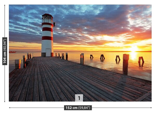 Carta da parati Lago Lighthouse 104x70 cm