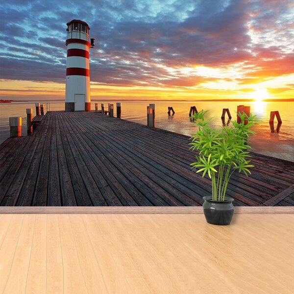Carta da parati Lago Lighthouse 104x70 cm