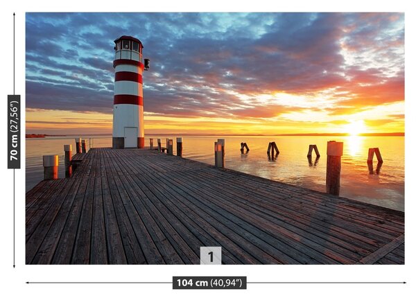 Carta da parati Lago Lighthouse 104x70 cm