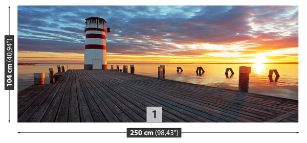 Carta da parati Lago Lighthouse 104x70 cm