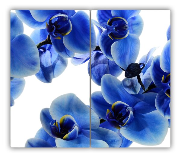 Tagliere in vetro Orchidea blu 60x52 cm
