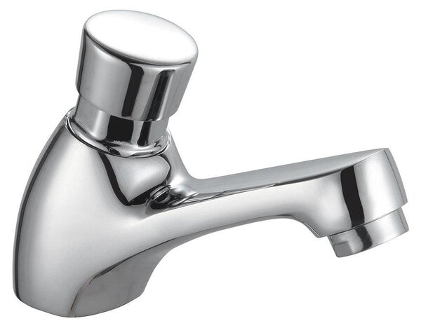 Miscelatore per lavabo cromato con funzione di risparmio idrico