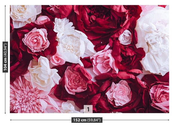 Carta da parati Rose di carta 104x70 cm