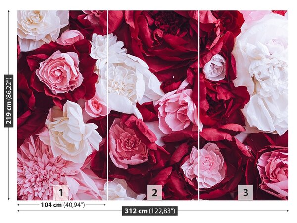 Carta da parati Rose di carta 104x70 cm