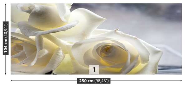 Carta da parati Rose bianche 104x70 cm