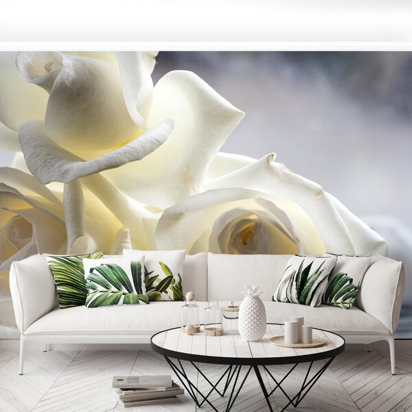 Carta da parati Rose bianche 104x70 cm