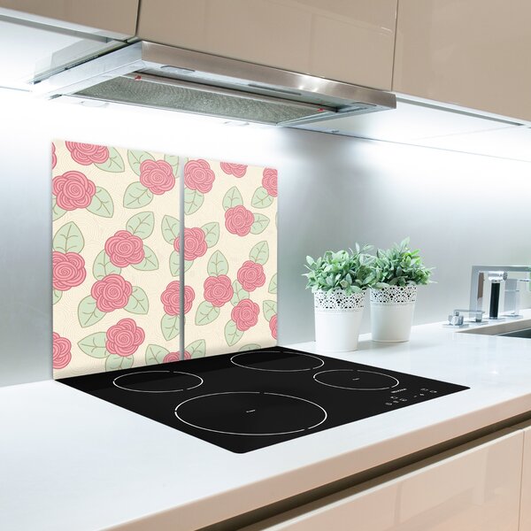 Tagliere in vetro temperato Rose 60x52 cm