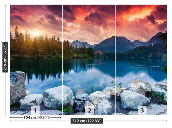 Carta da parati Lago di montagna 104x70 cm