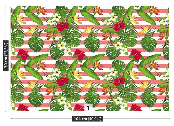 Carta da parati Fiori tropicali 104x70 cm