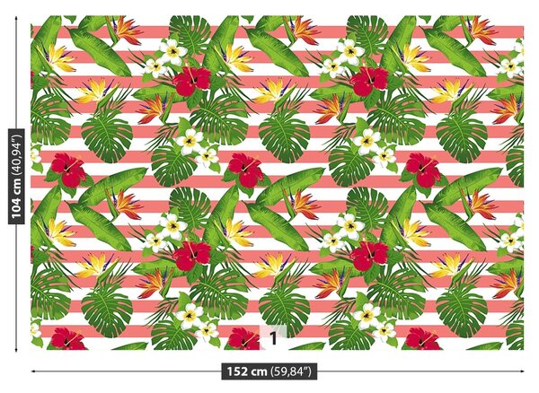 Carta da parati Fiori tropicali 104x70 cm