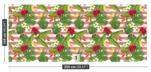 Carta da parati Fiori tropicali 104x70 cm