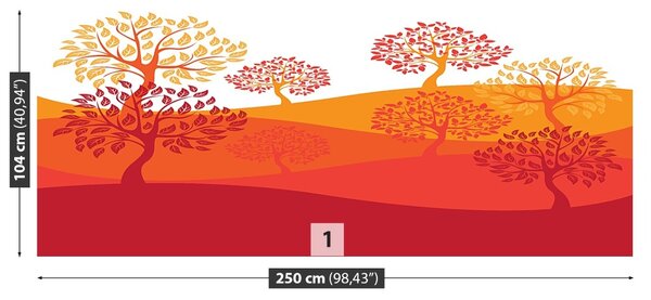 Carta da parati Alberi 104x70 cm