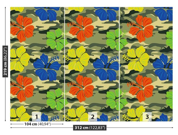 Carta da parati Ibisco 104x70 cm