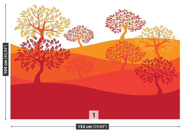Carta da parati Alberi 104x70 cm
