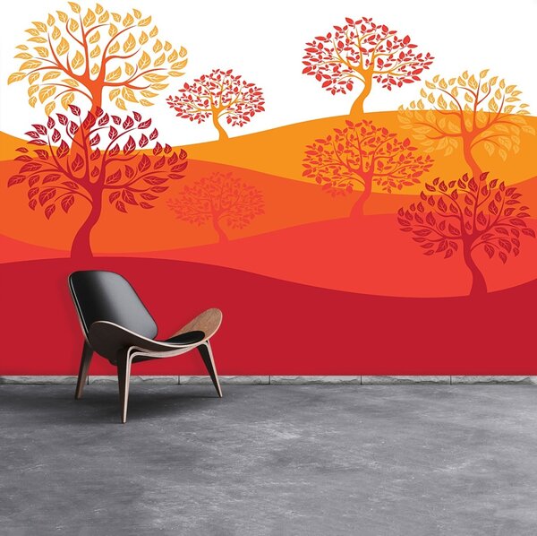 Carta da parati Alberi 104x70 cm