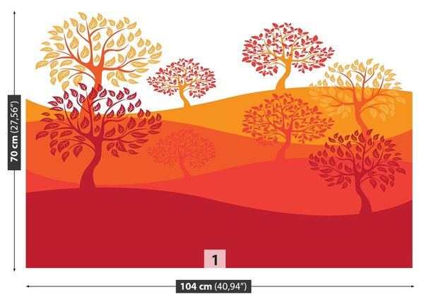 Carta da parati Alberi 104x70 cm