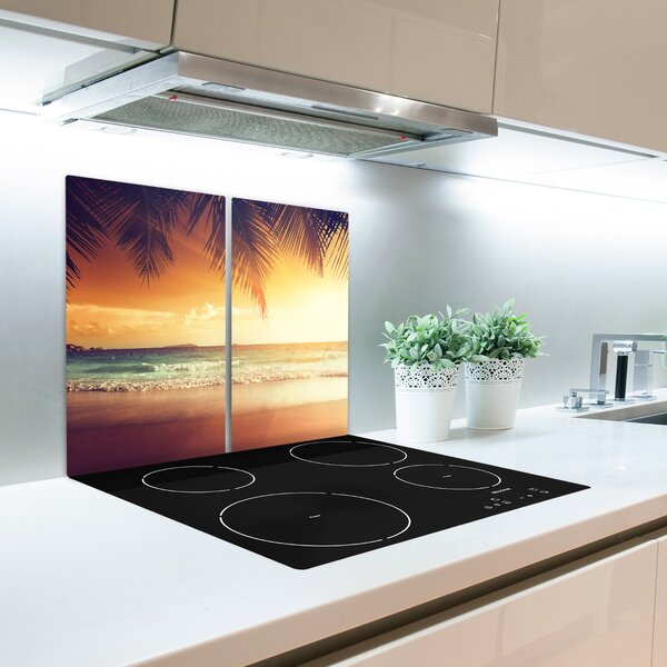 Tagliere in vetro Spiaggia tropicale 60x52 cm
