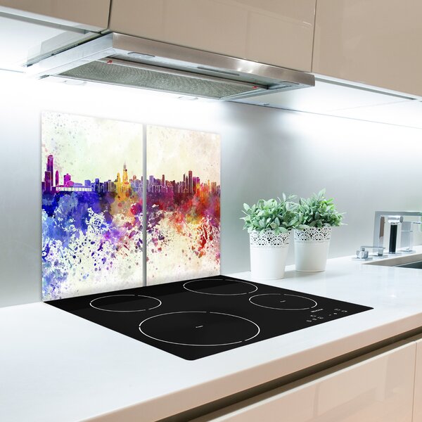 Tagliere in vetro Colorful Chicago 60x52 cm